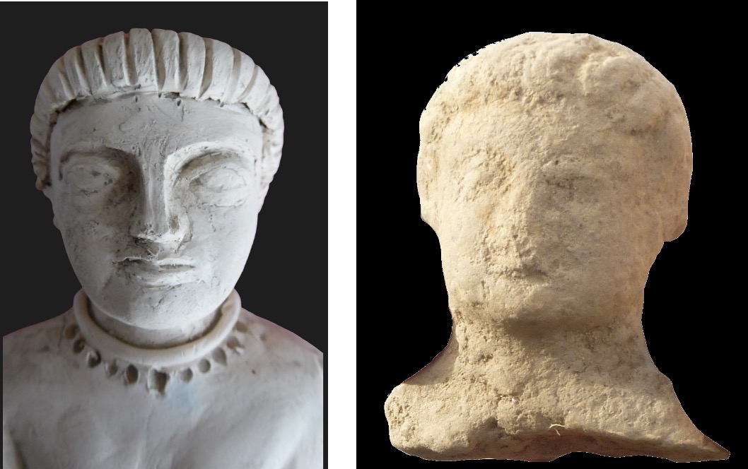Statuette Tetes comparees