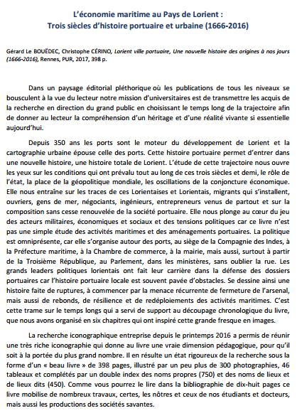 Lconomie maritime au pays de Lorient  Crino Le Boudec